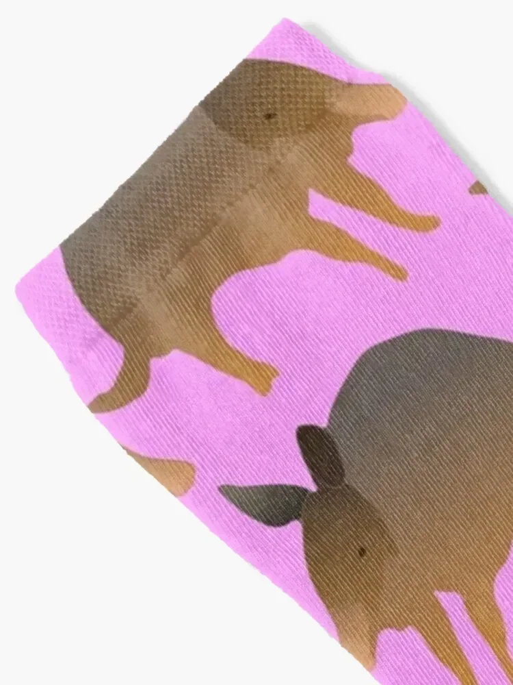 Бесшовные носки Armadillo с узором (на розовом) мужские новогодние футбольные