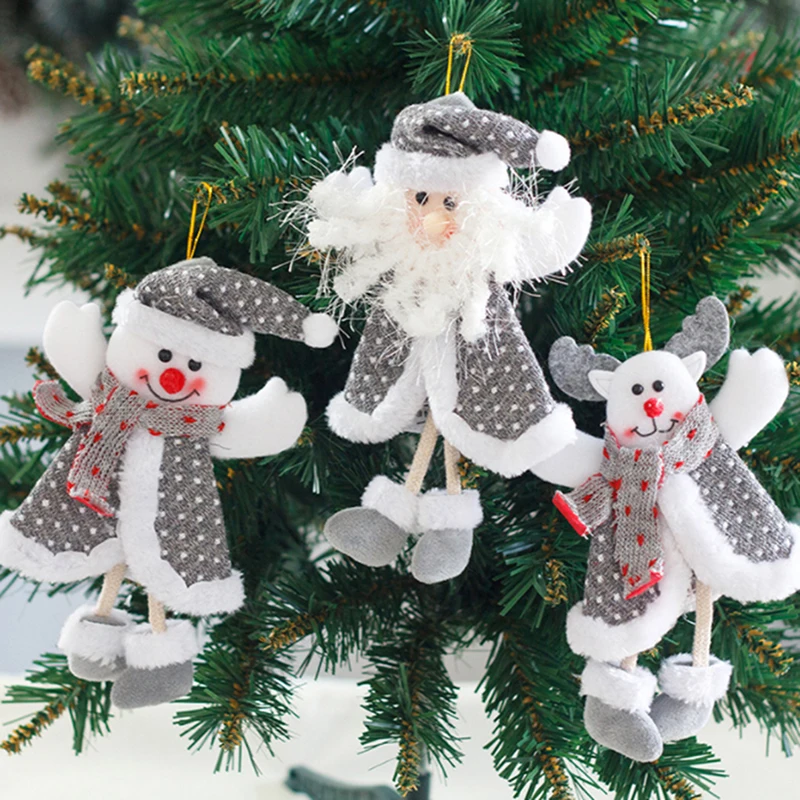 

Украшения для рождественской елки, милый Санта-Клаус, снеговик, лось, куклы-ангелы, украшения для дома, Рождественское украшение