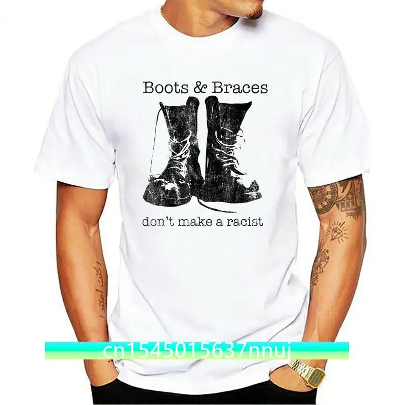 

New 2021 2021 Funny Print T Shirt Men Hot Boots & Braces Shirt - Skinhead T-Shirt - Anti-Racist Skins Brand Clothing