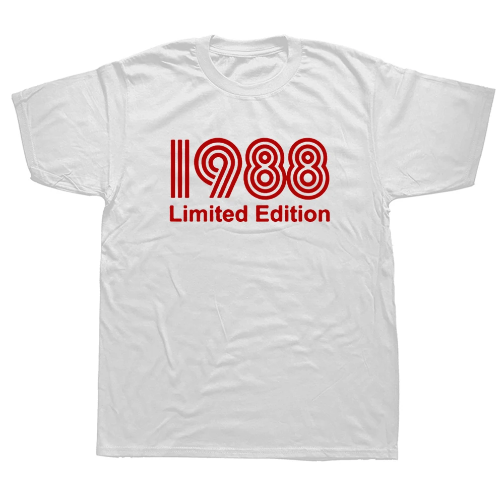 

1988 Limited Edition Funny 33th Birthday Graphic T-Shirt Mens Summer Style Fashion Short Sleeves Streetwear T Shirts