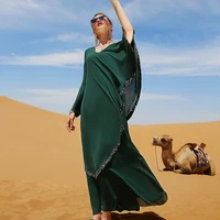 sequin chiffon abaya dubai arabic turkey islam muslim irregular maxi dresses for women 2022 morocco kaftan robe musulmane longue