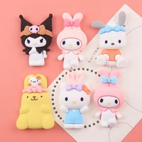 kawaii cute sanrio mymelody kuromi cinnamoroll new resin accessories creative diy phone case refrigerator magnet accessories toy