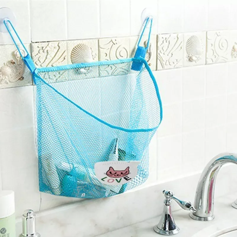 

1 Pc Child Bath Toy Storage Bag Organiser Net Suction Baskets Kids Bathroom Mesh Bag For Baby