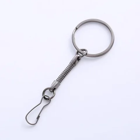 10 шт./лот, 25 мм, металлическая цепочка из змеиной кости, вращающийся брелок для ключей, кольцо с защитой от потери, пряжка-лобстер, ювелирные изделия своими руками, аксессуары