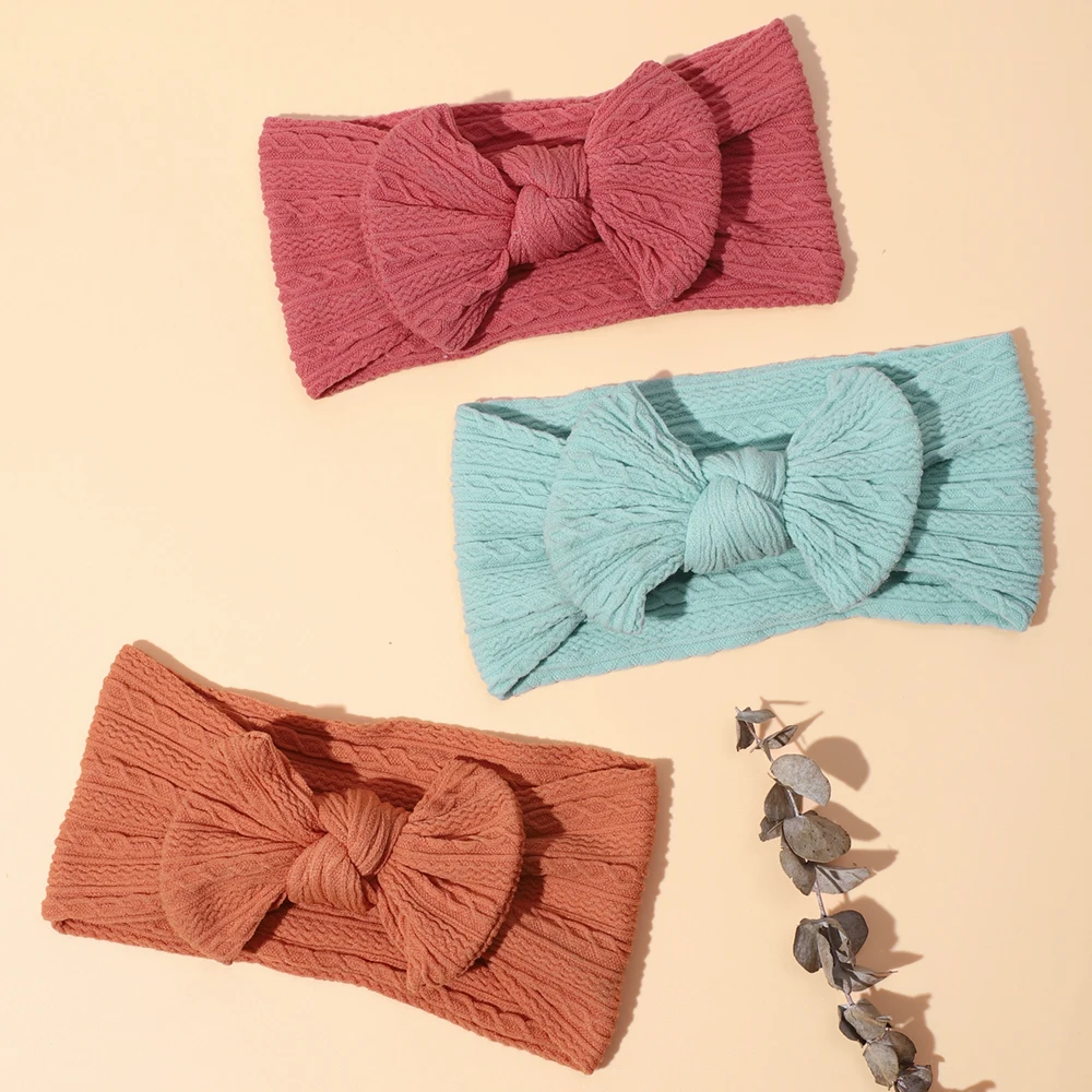 

1Pcs Baby Girl Headband Bows Elastic Headbands Hair Band For Girls Solid Color Kids Toddler Turban Baby Hair Accessories