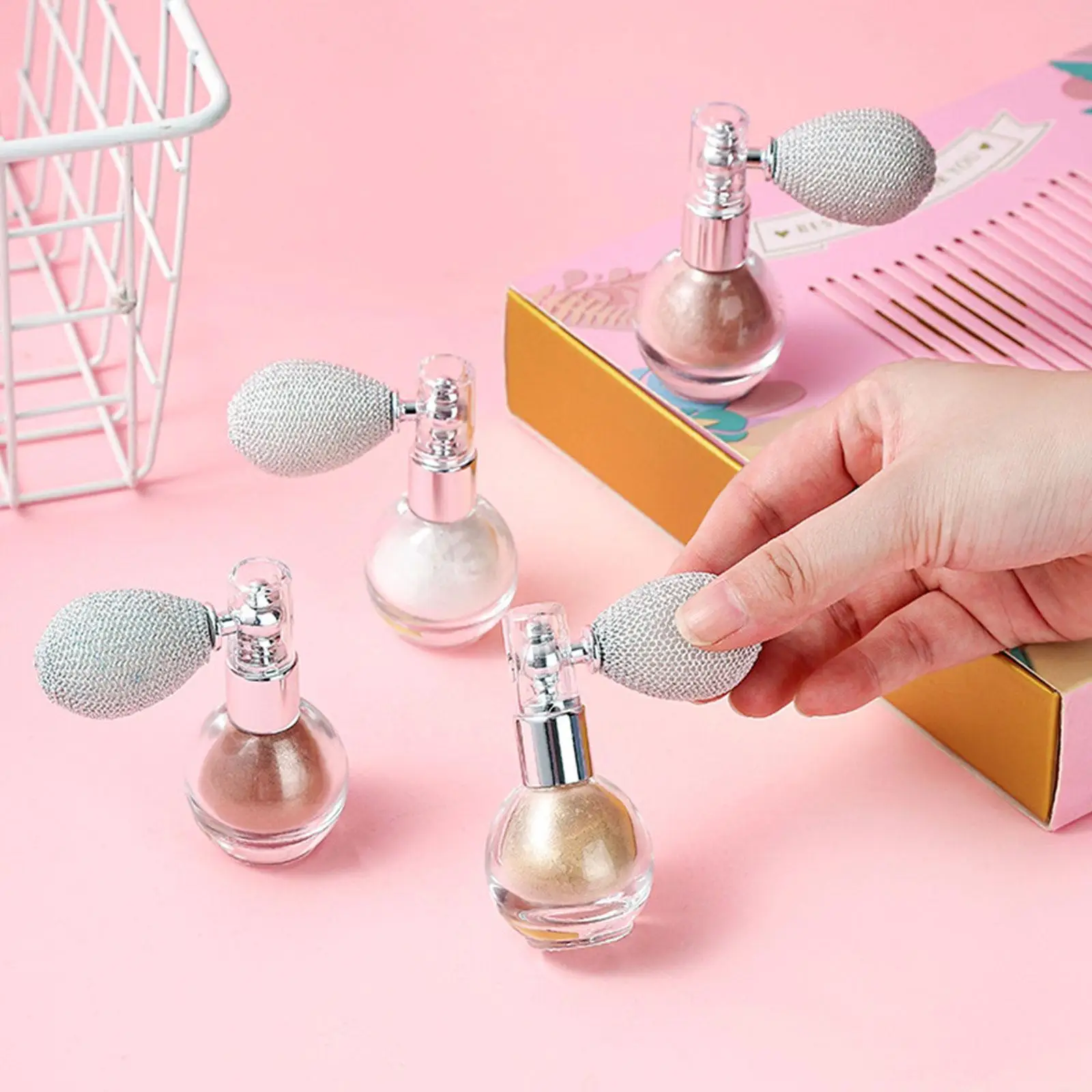 

Fashion Body High Gloss Oil Shimmering Highlighter Powder Spray Brighten Waterproof Shimmer Leg Clavicle Facial Highlight Makeup