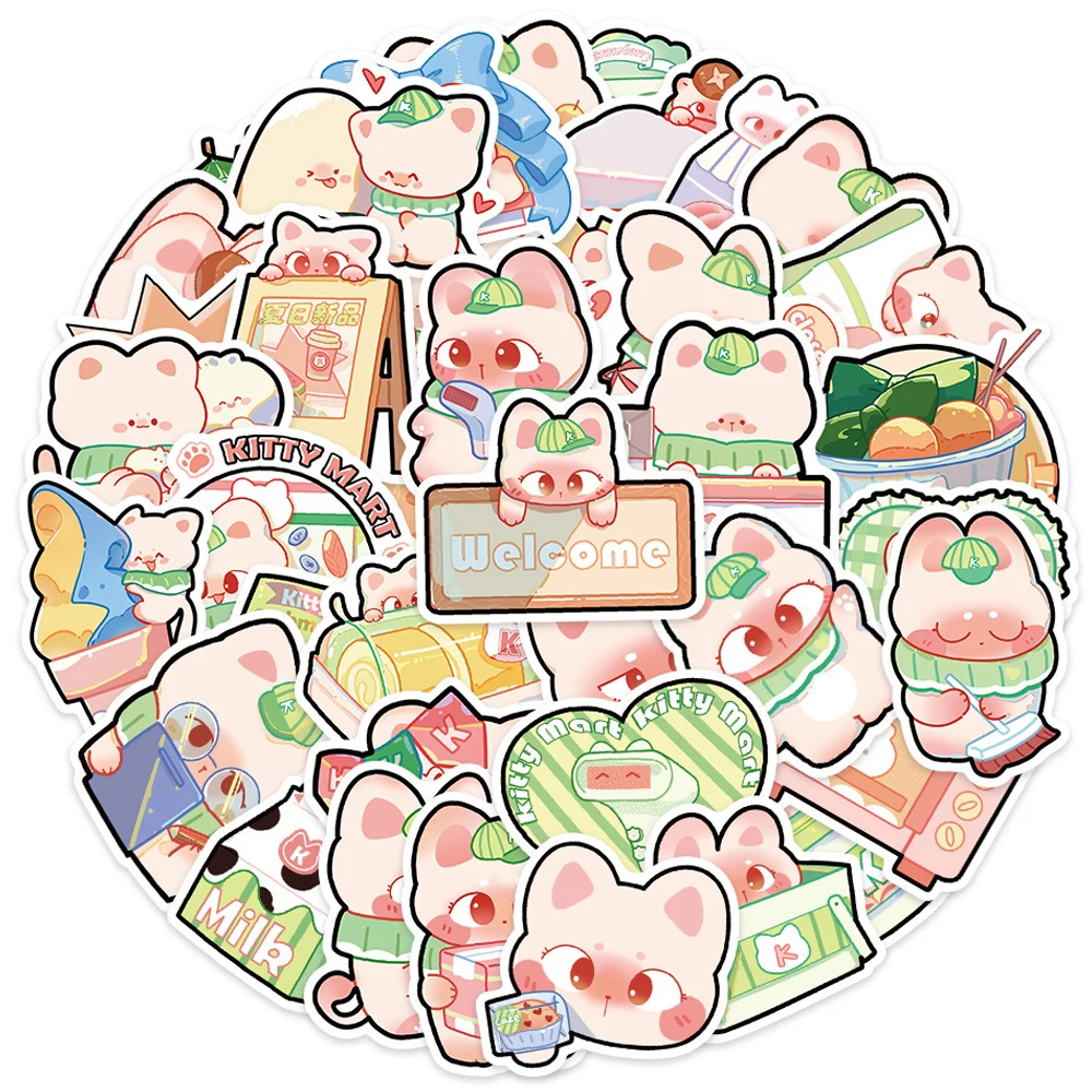 

10/20/40 шт. забавные милые наклейки в виде граффити с изображением кота, наклейки для детей, игрушки, сделай сам, ноутбук, гитара, мотоцикл, телефон, багаж, украшение, наклейка