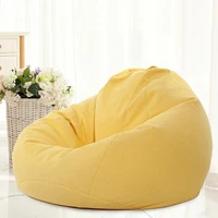 spherical sofa cover large lazy bean bag sofa chairs cover without filler linen cloth lounger seat bean bag pouf puff couch