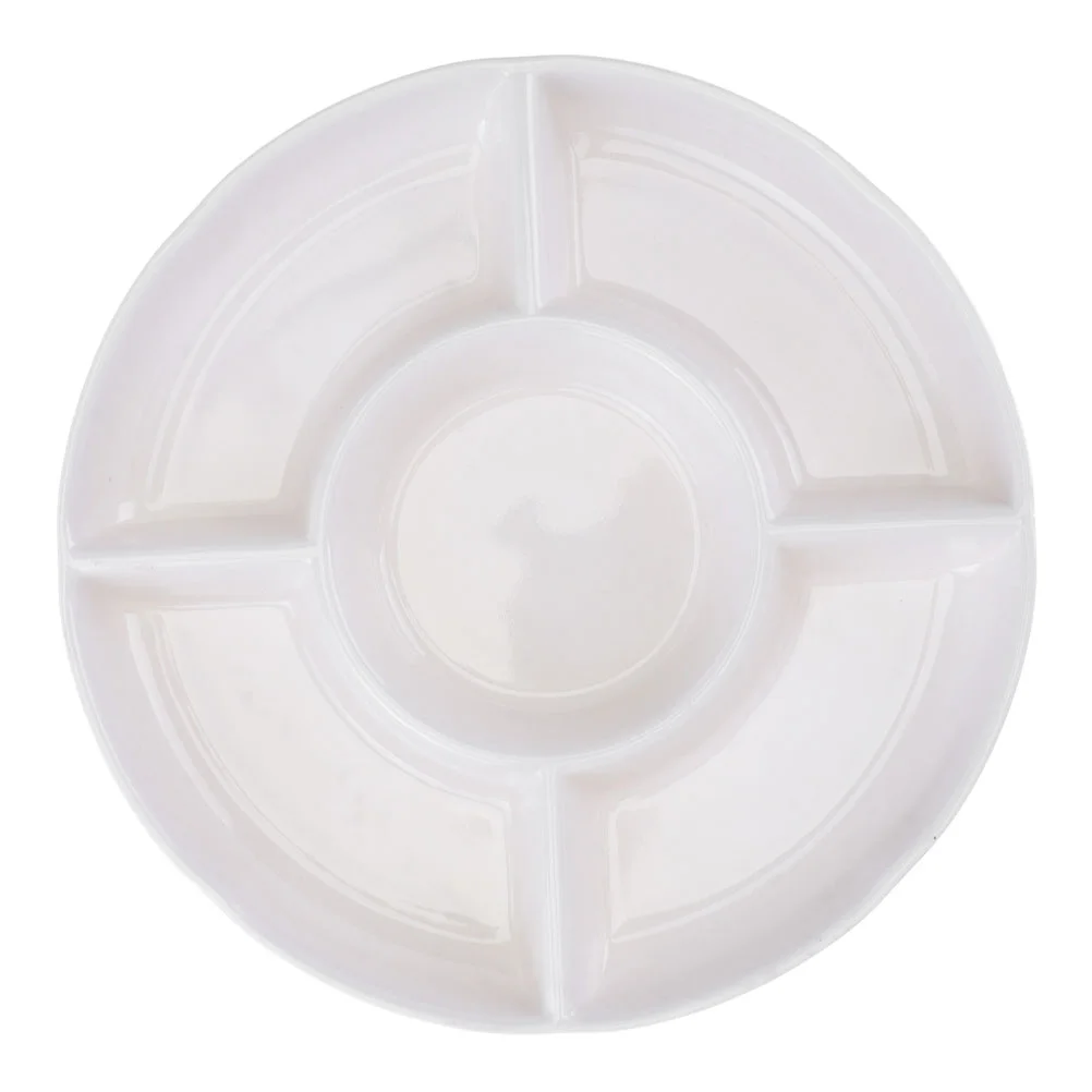 

5-compartment Plate Serving Tray Plate Cookie Plate Snack Tray Nut Serving Container Snack Serving Dish
