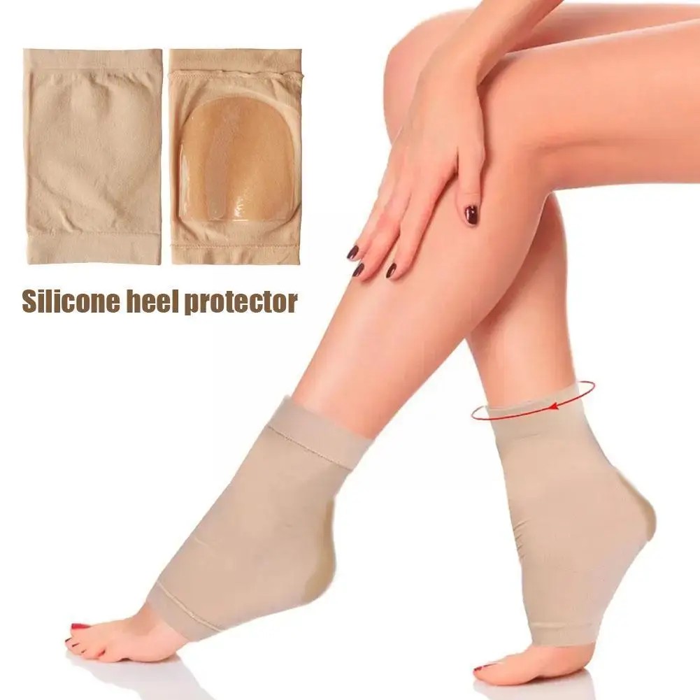 

1 пара, силиконовые протекторы для пятки, защитные рукава, гелевая подкладка под давлением, резиновые носки, смягчающие накладки на пятки, ан...