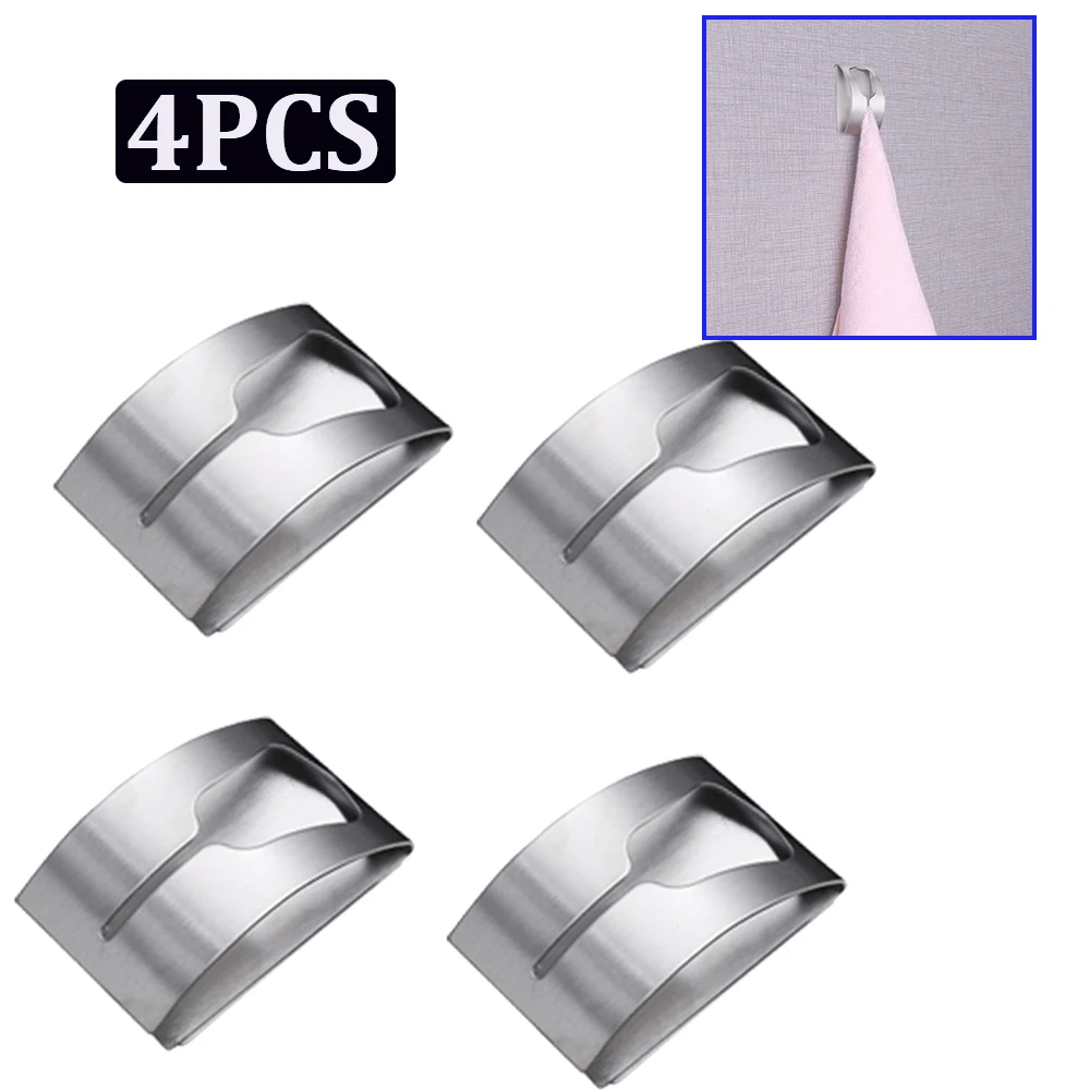

Dish Towel Holders Hanger Hook Spoon Shaped Anti-scratch Racks Large Bearing Capacity Lightweight Pothook Bathroom