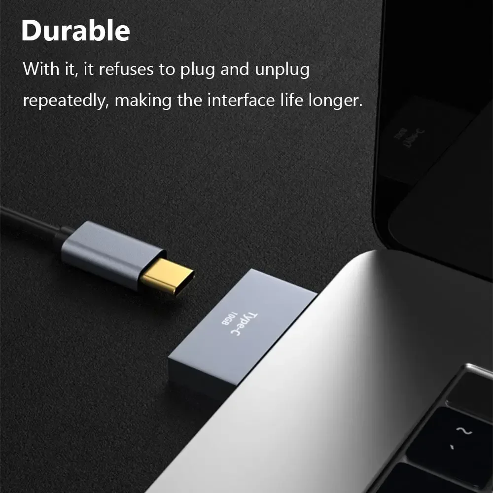 Фото Разъем-удлинитель 1–2 Адаптер Type-C Разветвитель Передача данных USB C «папа» на двойное зарядное устройство USB C «мама» PD №4