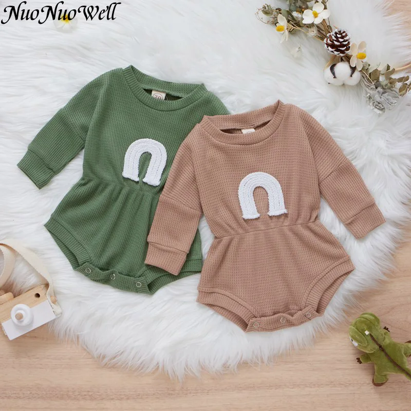 Baby Girl Clothes Baby Bodysuit Rainbow Print Romper Newborn Jumpsuits Birthday Party Baby Infant Outfits Girls Boys Clothing