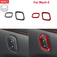 rrx for ford mustang mach e mach e 2021 2022 carbon fiber door lock rings decoration cover trim sticker car accessories styling