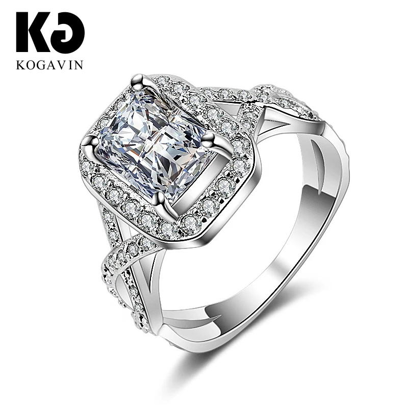 

KOGAVIN бижутерия 2022 кольцо женское кольца женские кольца для женщин 3A кубический цирконий подарок Женская Бижутерия Кристалл Модные свадебны...