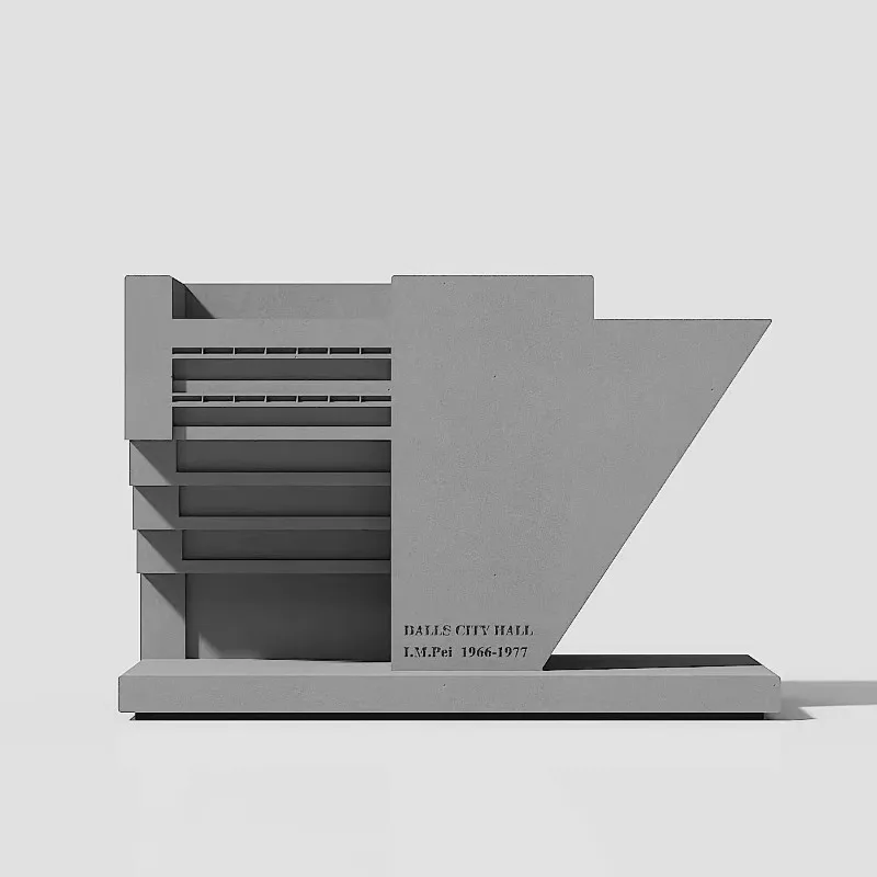 Dallas City Hall цементная модель здания орнамент современный простой дом гостиная