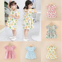girls dresses 2022 summer korean style dress princess dresses sun flower baby kid costume young childrens clothing