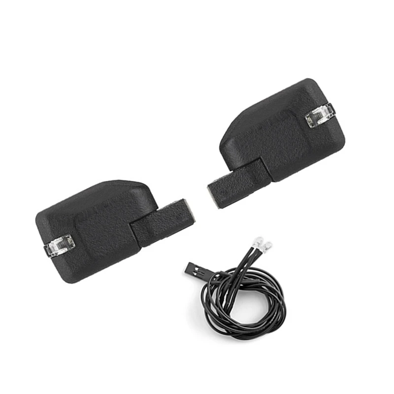 

Автомобильное складное зеркало заднего вида на радиоуправлении со светодиодный Ной подсветкой для Traxxas TRX4 Axial SCX10 1/10, детали для украшения а...