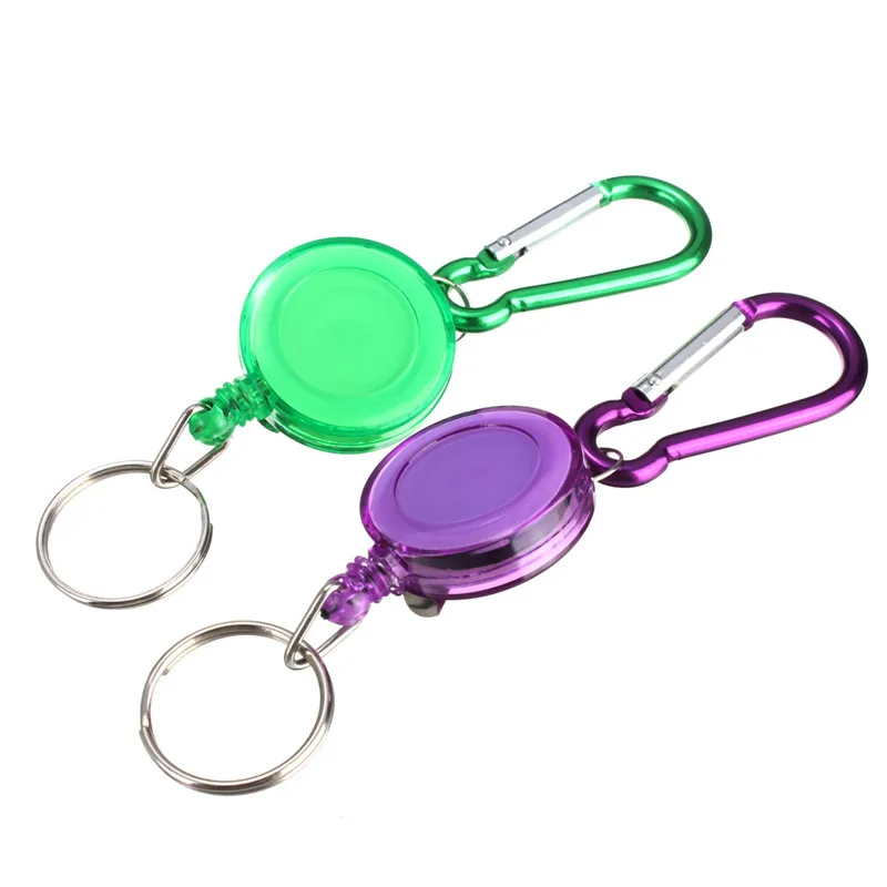 

Colorful Retractable Pull Badge Reel for Work Card Holder with Carabiner Hook Badge Holder Lanyard ID Card Holder Accessories