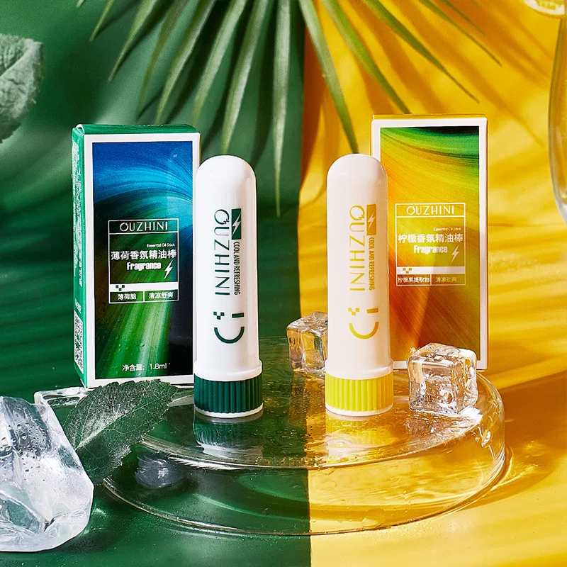 Эфирное масло с ароматом мяты перечной палочка для носа освежающее студенческое