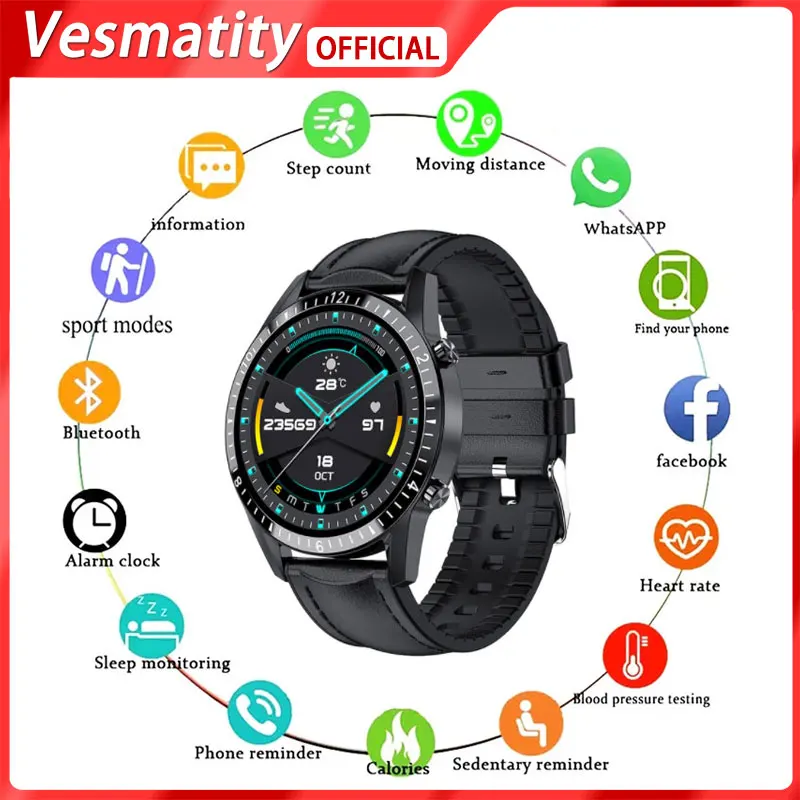 

Vesmatity New I9 Smart Watch Heart Rate Blood Oxygen Blue Tooth Phone Call Music Sports Tracker For HuaWei Android IOS Phone