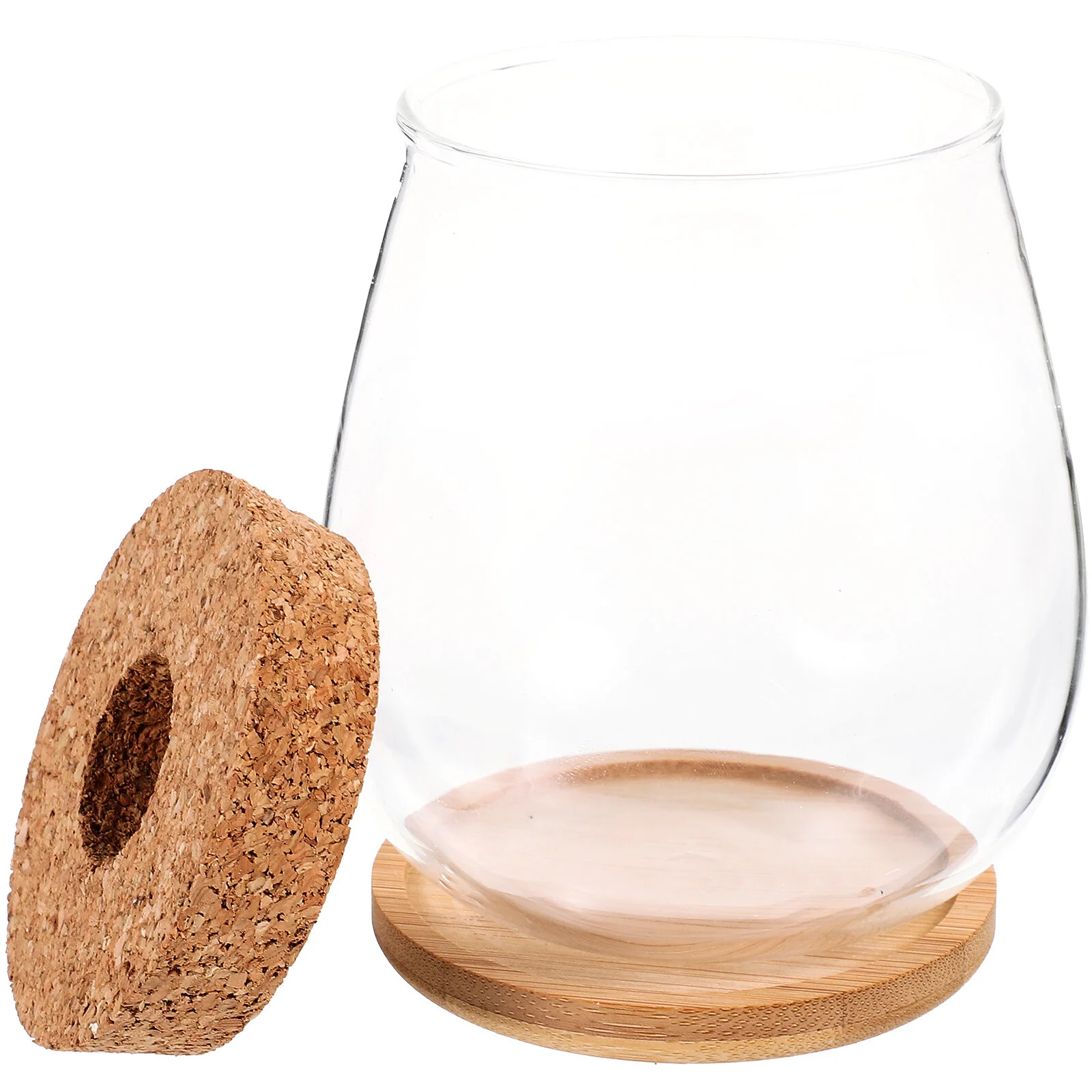 

Hydroponic Glass Vase Decorative Bottle Clear Pots Terrarium Containers Fish Bowl Landscape Empty Cover Moss Ecological