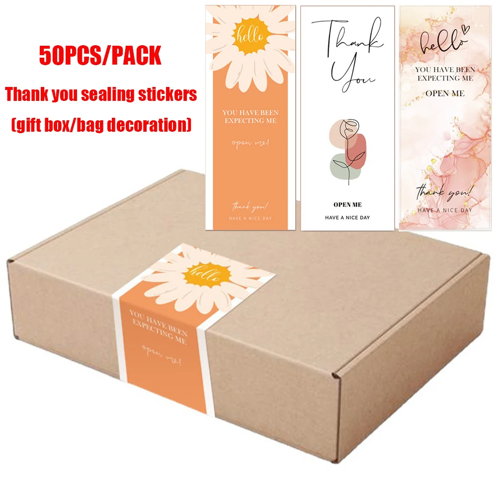

20-50pcs Seal Label Thank You Sticker Small Business Handmade Merchandise Decoration Stickers This Package Nice To Meet You Too