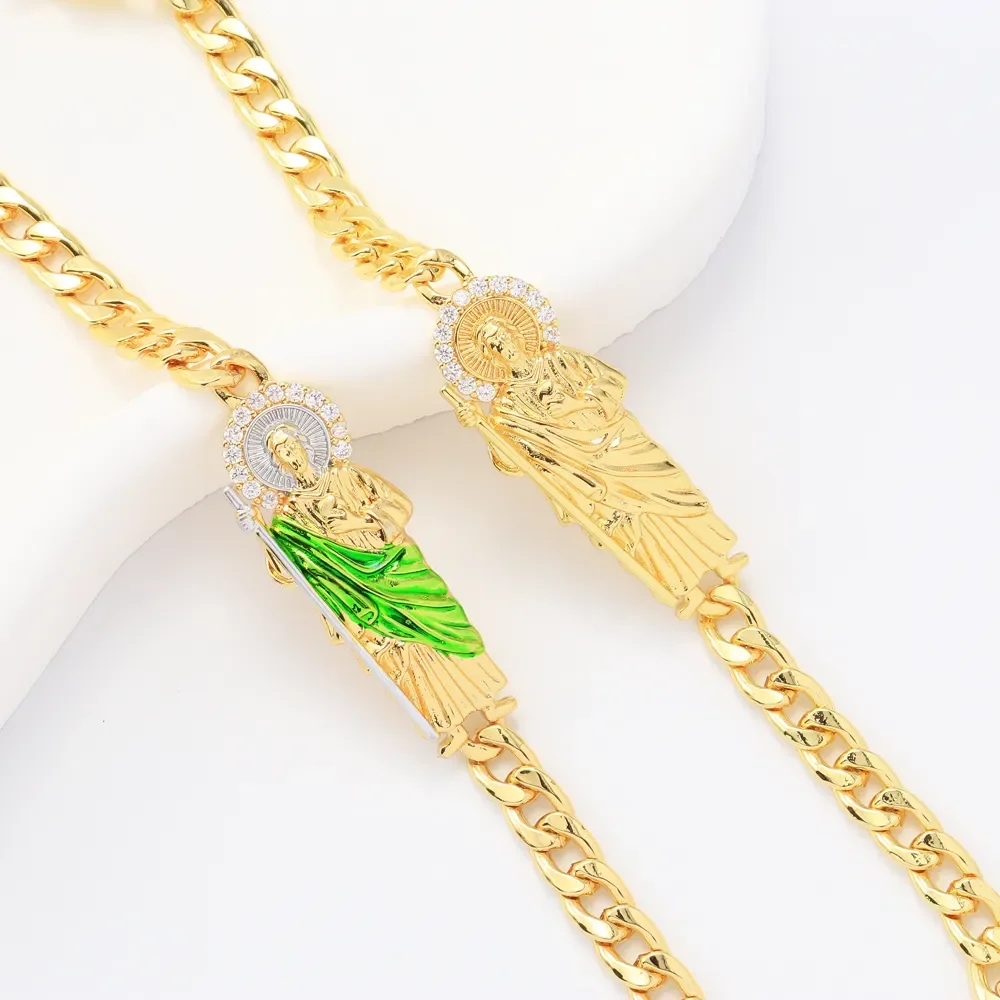 Самый популярный христианский ламинированный браслет из 14-каратного золота