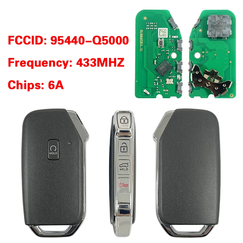 

PN 95440-Q5410 Q5000 Q5010 Q5200 Q5400 Q5510 Q5700 Q5710 Q7000 Q5900 Q6000 Для KIA Seltos Smart Car Key Remote 433 МГц 6A Chip