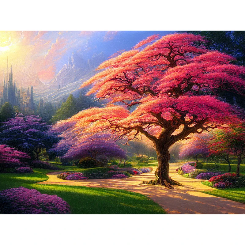 

KAMY YI 5d Diamond Cross DIY Mosaic Beautiful Tree Of Life Home Decoration Full Square/Round Diamond Embroidery Handmade Gift