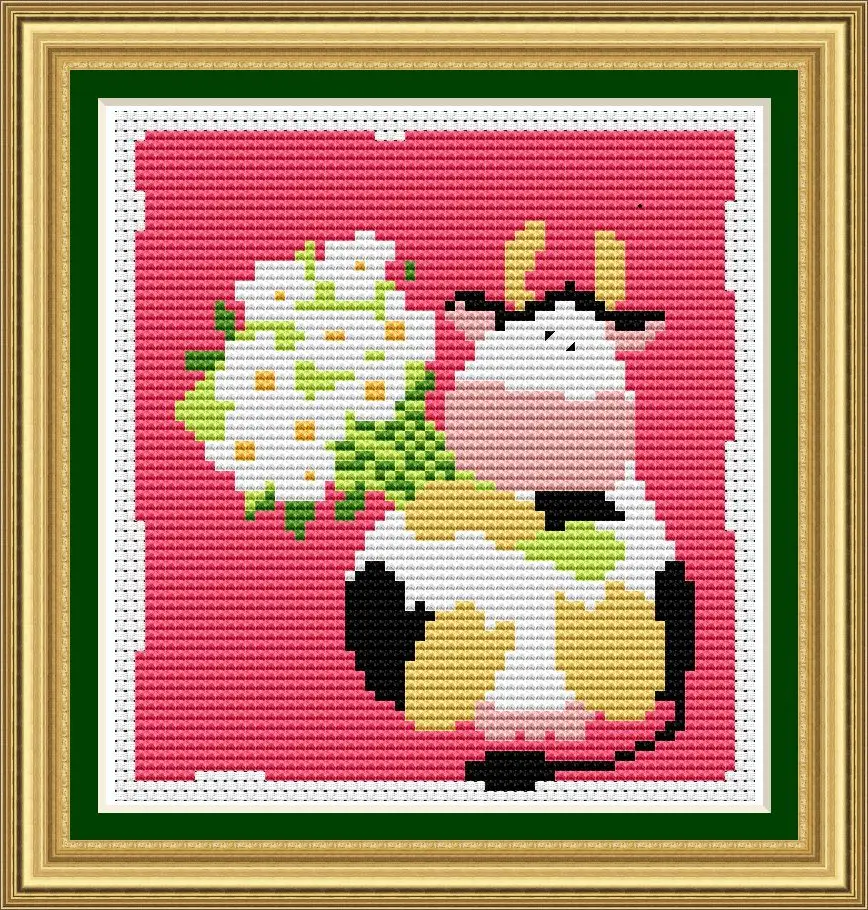 

KTN010 Stich Cross Stitch Kits Craft Packages Cartoon Cow Counted NOT PRINTED Needlework Embroidery Cross-Stitching Painting