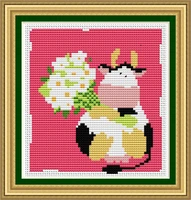ktn010 stich cross stitch kits craft packages cartoon cow counted not printed needlework embroidery cross stitching painting