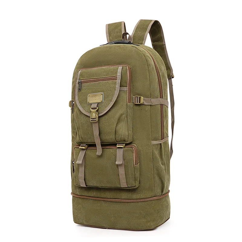 

Foreign Trade Vintage Canvas Backpack Men'S Fashion Fashion Large Capacity Outdoor Travel Bag Wear Resistant Expanding Women'S M