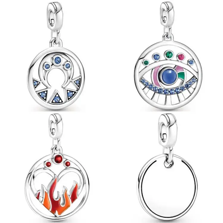 Оригинальный кулон-медальон My Moon Power The Eye Fire внутри подвеска-бусина соответствует