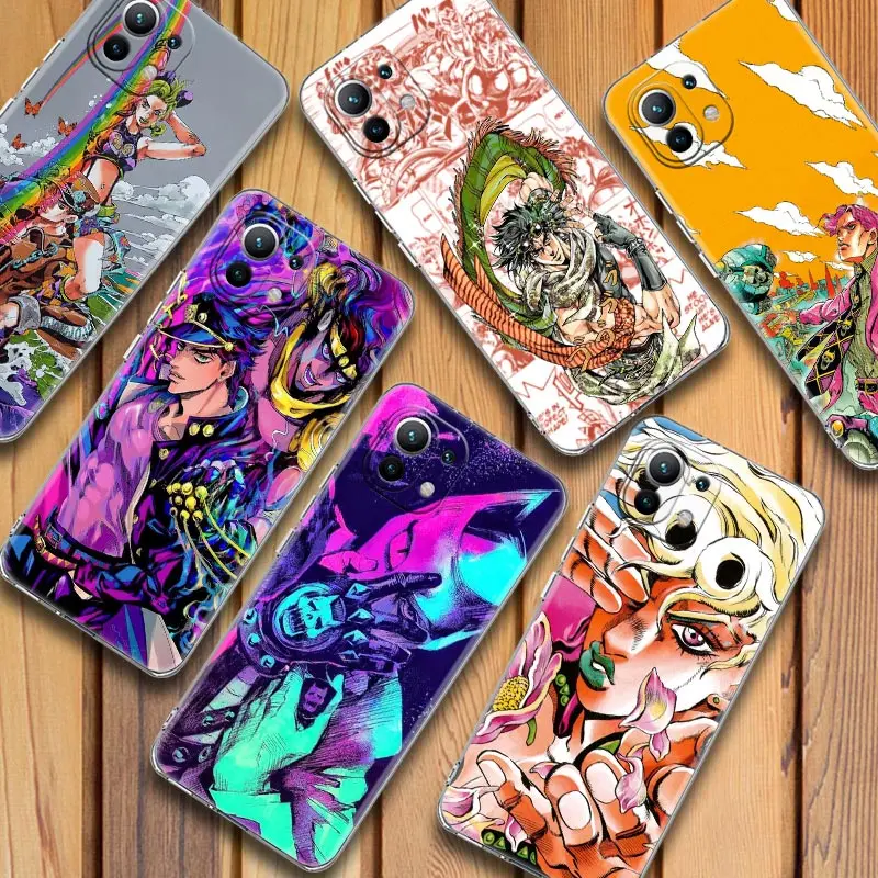 

JoJos Bizarre Adventure Soft Funda Mi 11 Lite 5G NE Case For Xiaomi 12T Pro 12 11X 10T 11T 13 Pro Note 10 Clear Cover JJBA Anime