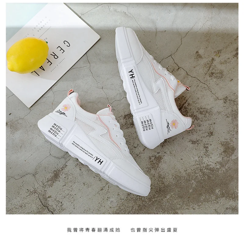 2023 Summer Girl's Sneakers Fashion Women's Mesh Casual Shoes All-match Breathable Lightweight Women's Sneakers Zapatillas Mujer