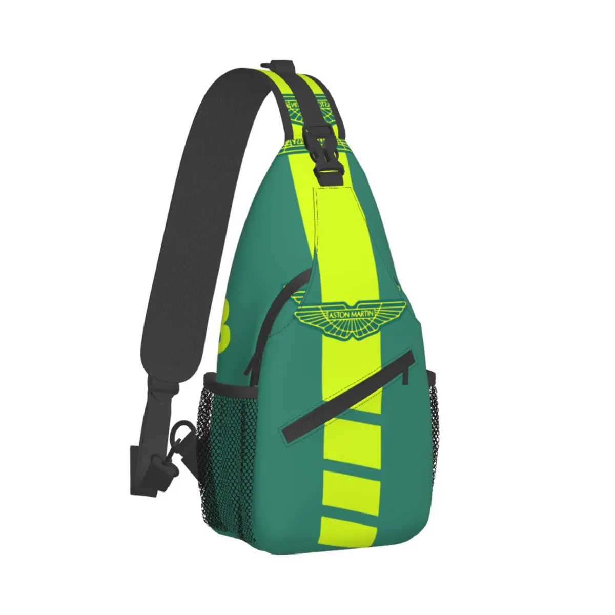 

Lance Stroll Aston Martin Crossbody Sling Bag Small Chest Bag Formula1 LS18 Shoulder Backpack Daypack for Hiking Travel Biking