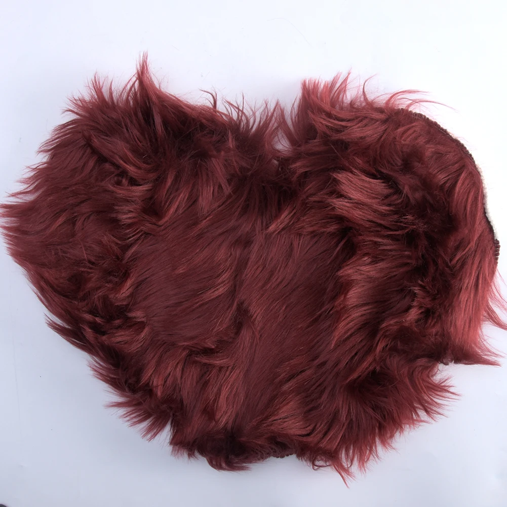 

Cute Door Baby Room Non Slip Heart Shape Home Floor Mat Artificial Wool Soft Bedroom Solid Fluffy Carpet Shaggy Decoration