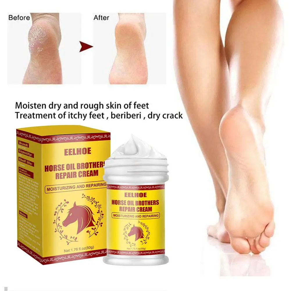 

Крем Smoot Q1P6 для восстановления кожи рук и ног, увлажняющий крем для восстановления кожи пяток и треснувшей кожи, масло лошади, 50 г