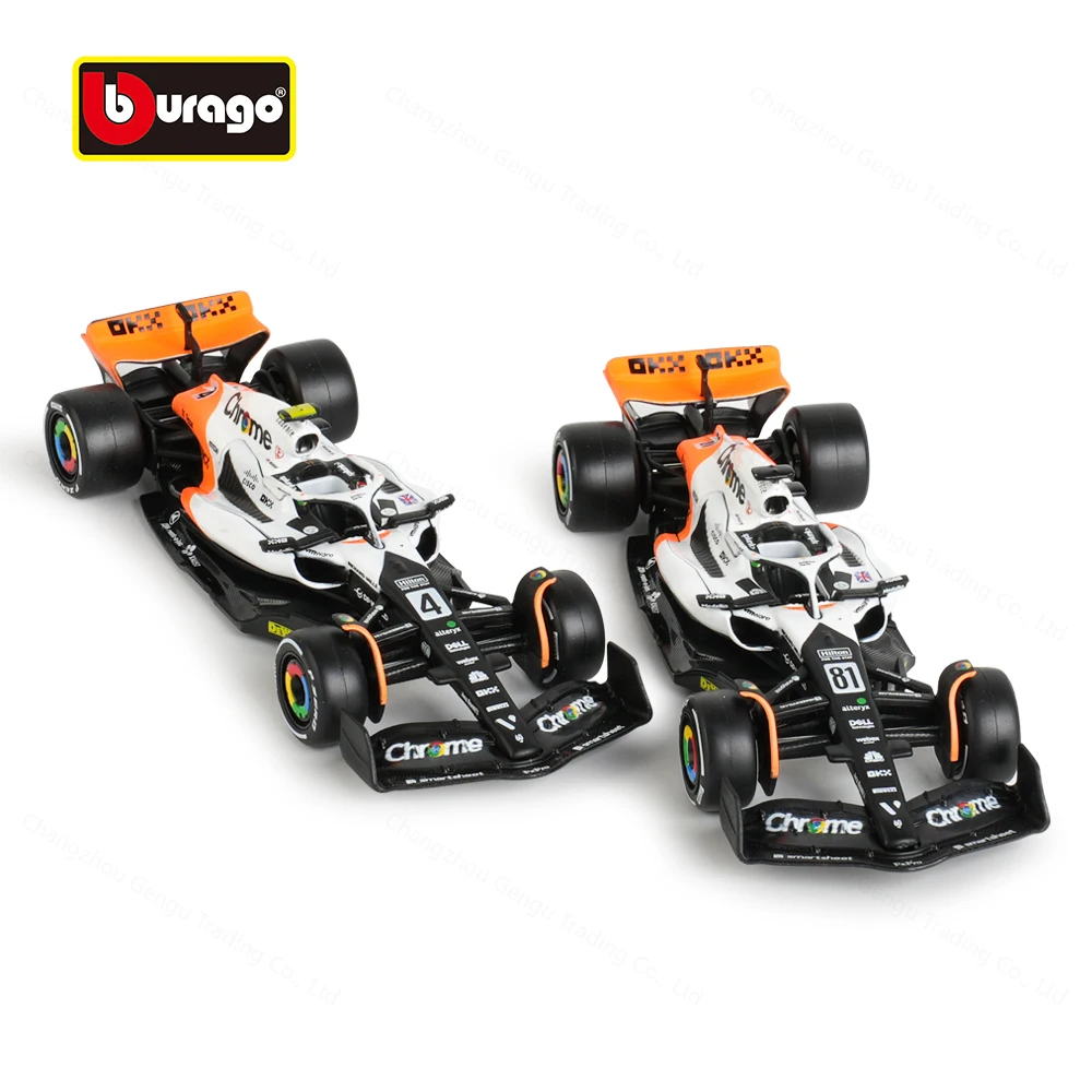 Bburago 1:43 2023 Monaco Mclaren MCL60 F1 Formula Car Литые автомобили Коллекционная модель гоночных