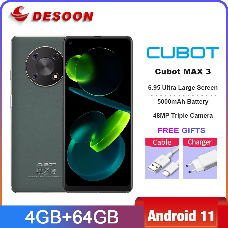 Cubot MAX 3 4GB+64GB Smartphone 6.95