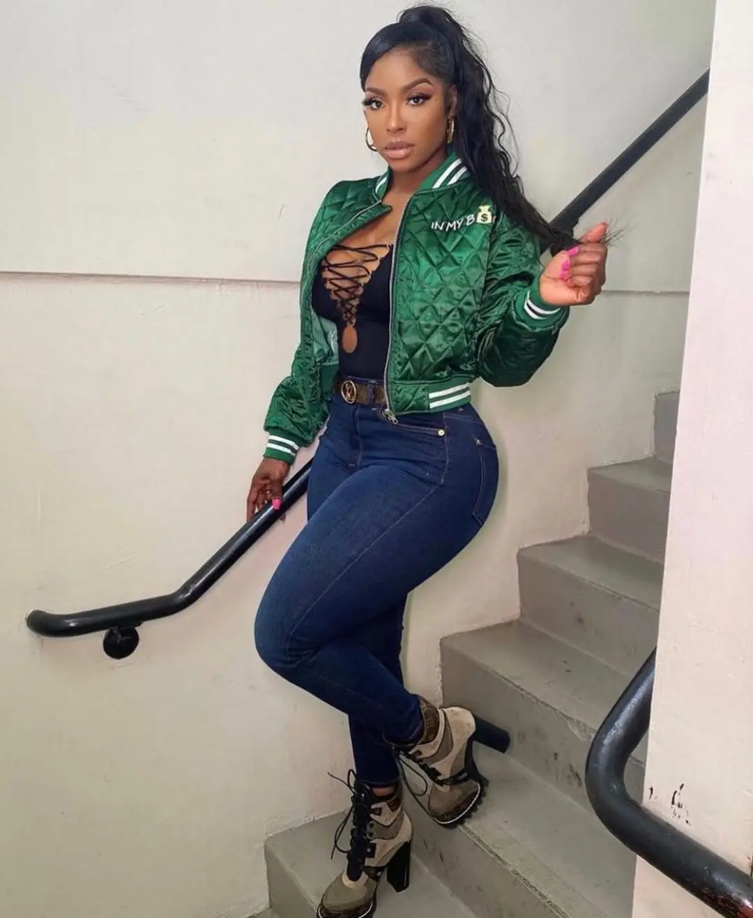 Winter Women Embroidery  Puffer Coat High Collar Long Sleeve Tops Full Zipper Fashion Casual Female Jacket Streetwear Clothes