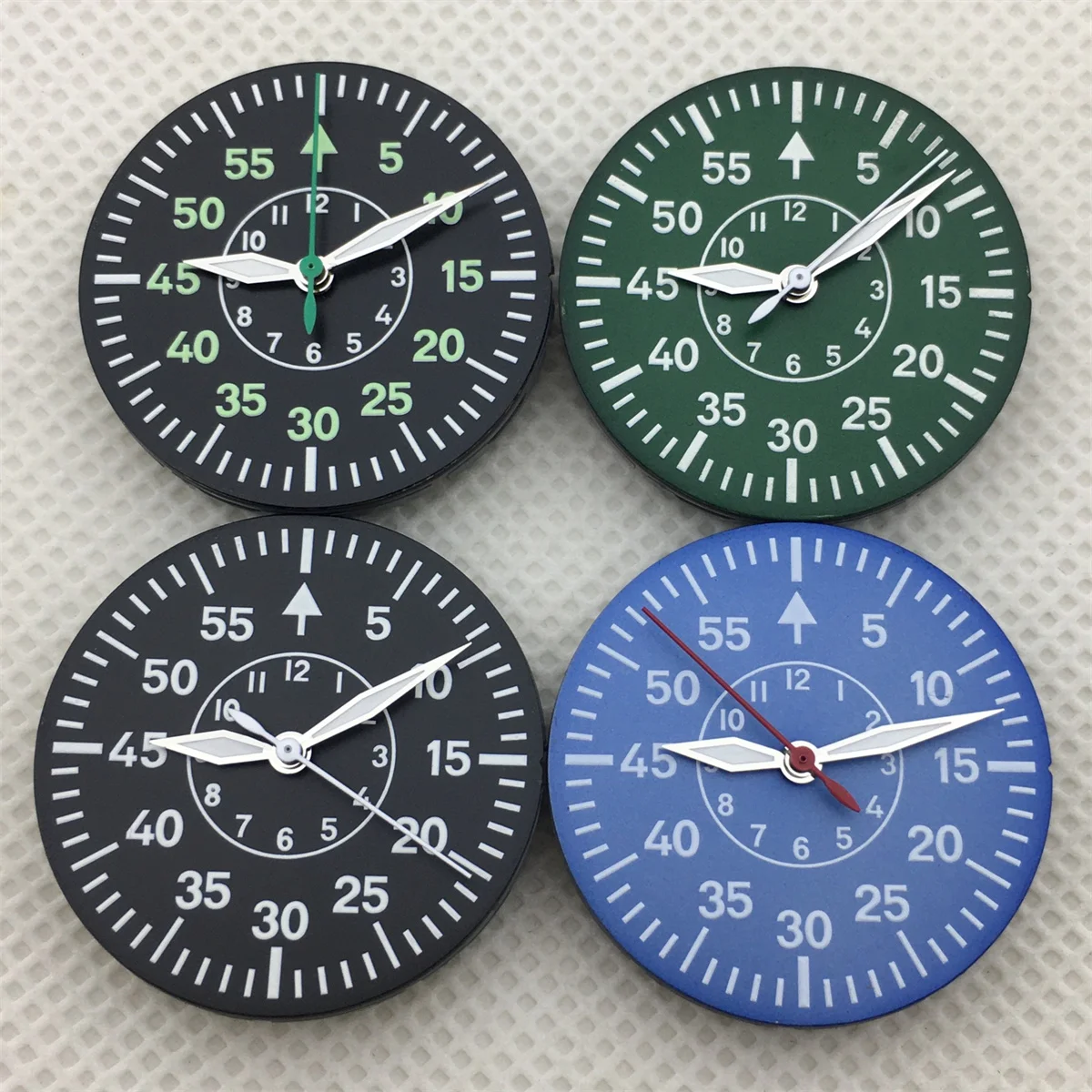 BLIGER 29 мм C3 Зеленый светящийся черный пилотный циферблат NH35 NH36 NH38 NH34 ETA2824 2836 PT5000 Miyota