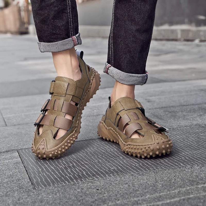 Summer Fashion Outdoor Casual Walking Shoes Men's Golf Comfort Slip-resistant Sports Shoes Classic Black Grey Men's Golf Shoes