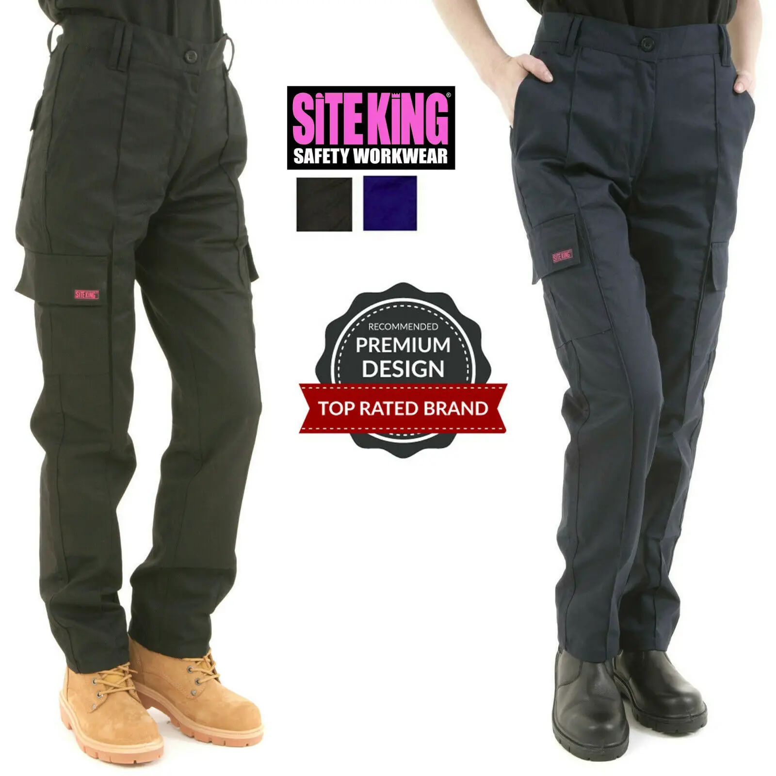 

Женские боевые рабочие брюки-карго, черные или темно-синие брюки от SITE KING, размеры от 8 до 22