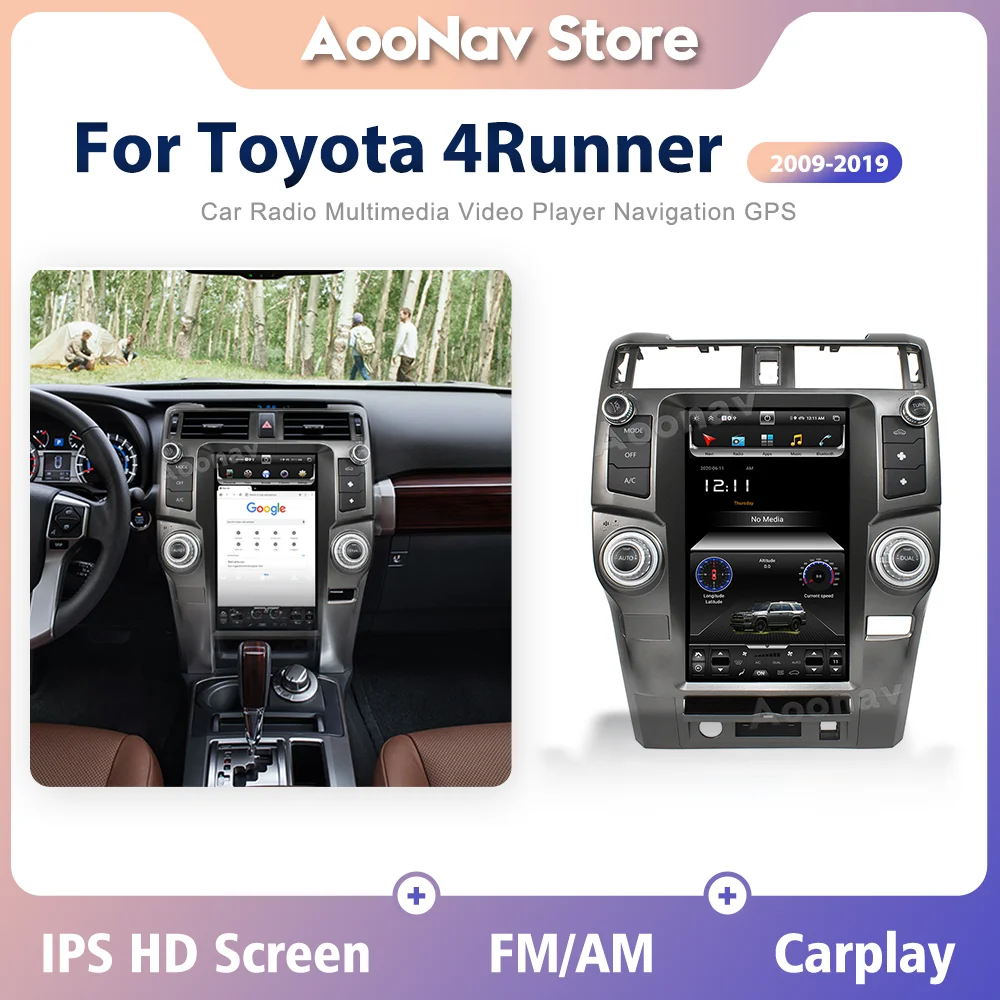 

Автомобильный радиоприемник 2DIN Android 13,6 дюйма PX6 для Toyota 4runner 2009-2019 GPS-навигация мультимедийный плеер автомобильный стерео Carplay головное устройство