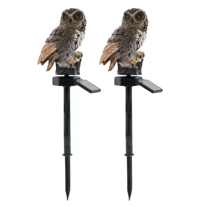 

2Pcs Solar Ligh Owl Garden Solar Lights Solar Powered LED Lamp Outdoor Decorative Waterproof Garden Lights Dropshipping
