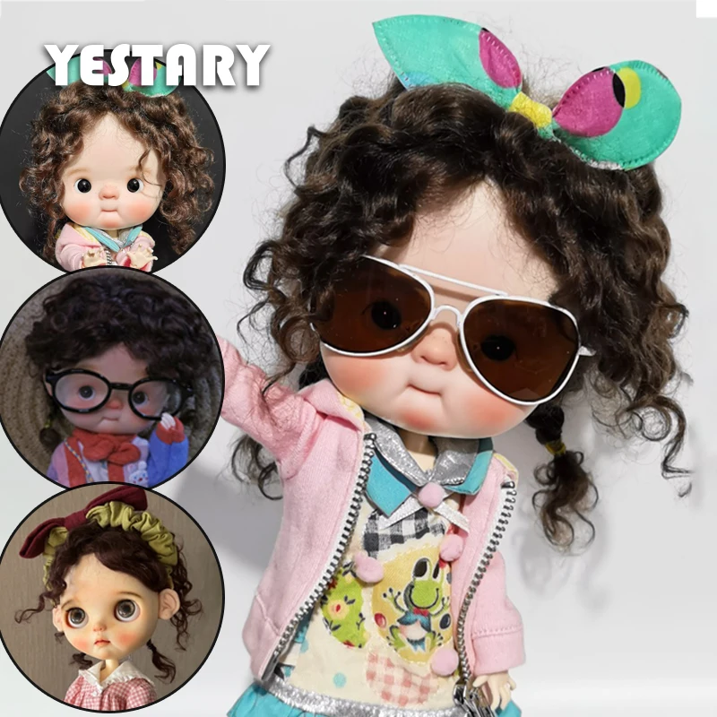 

YESTARY BJD Doll Wig is Suitable For Blythe Size Doll Accessories Wig Tress Hair Imitation Mohair Fashion Small Curly Hair Wigs