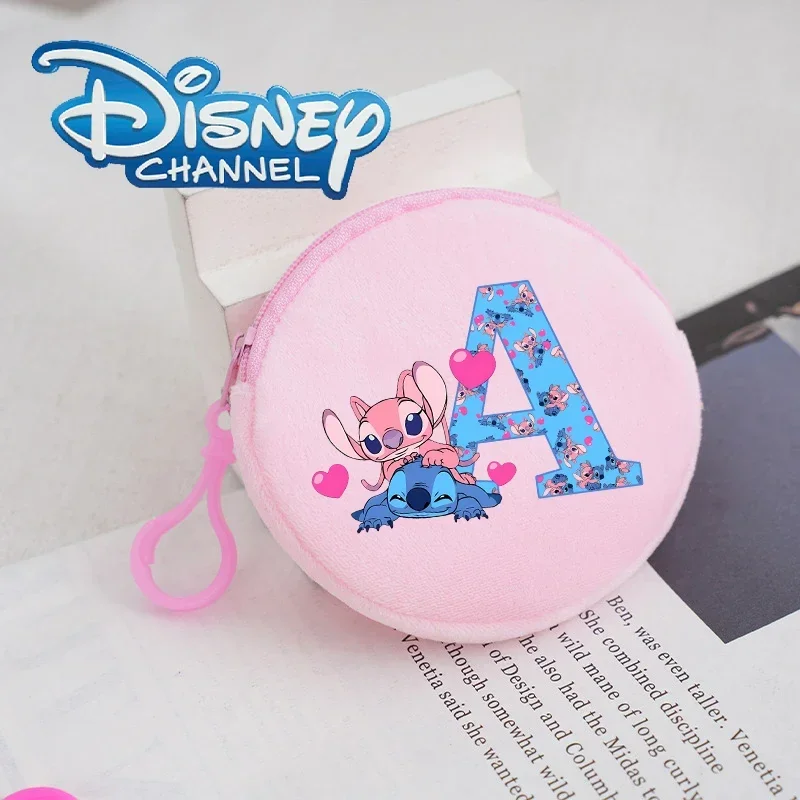 Плюшевый кошелек Disney Stitch милый на молнии проводная гарнитура для хранения легкие