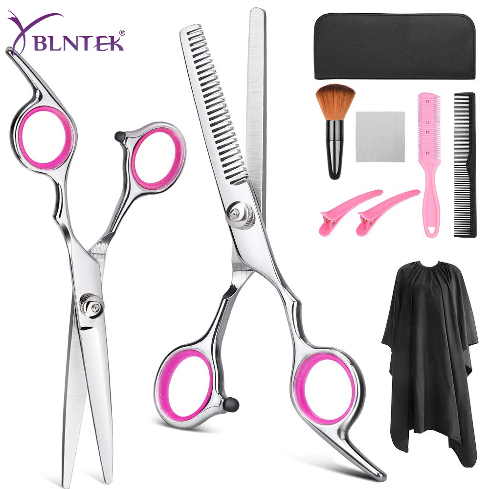 

YBLNTEK 3/9PCS Hair Scissors Professional Hairdressing Scissors Set Barber Scissors Thinning Shears Hair Cutting Comb Tool